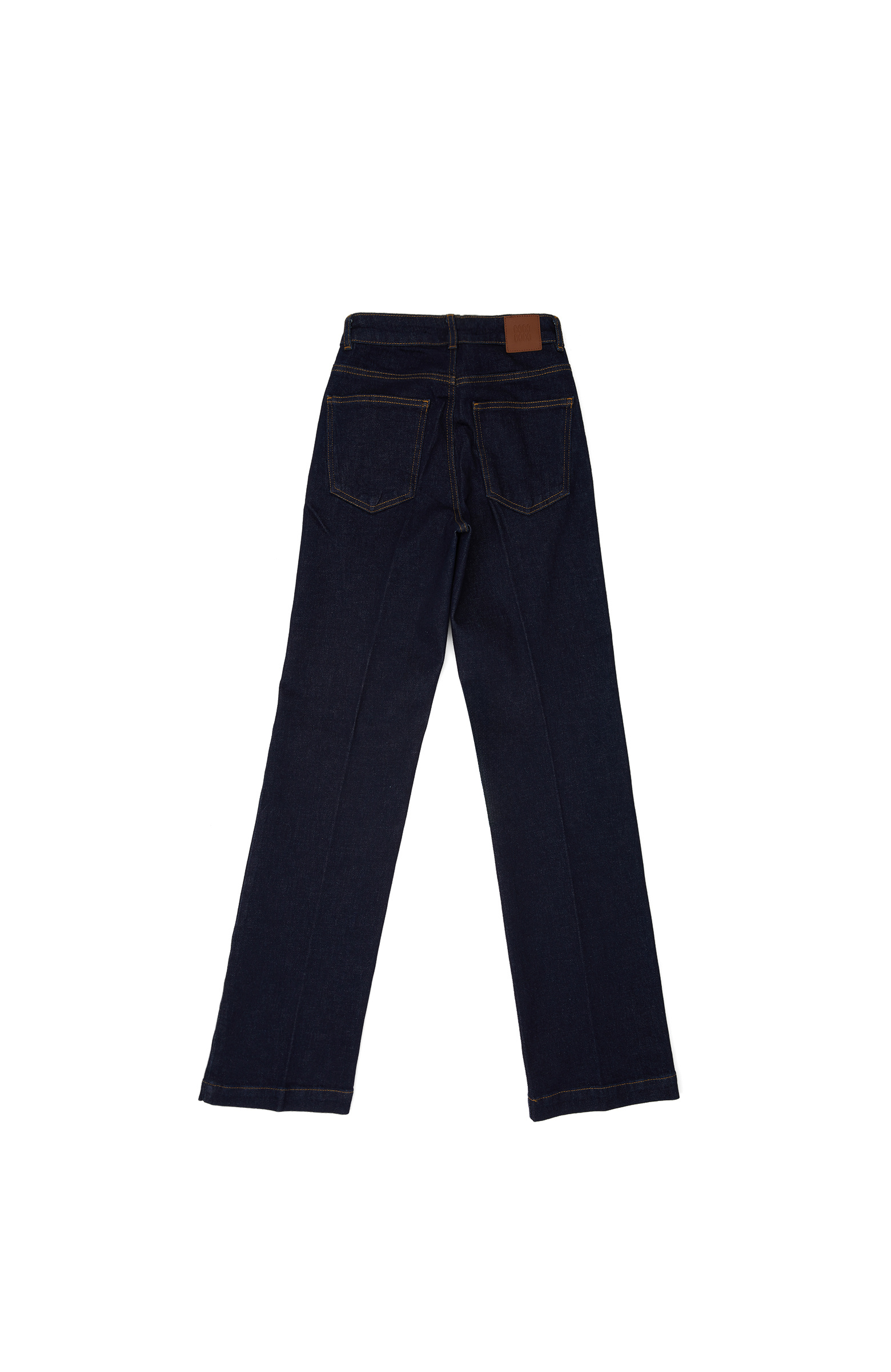 Koyu Mavi Straight Basic Denim Pantolon