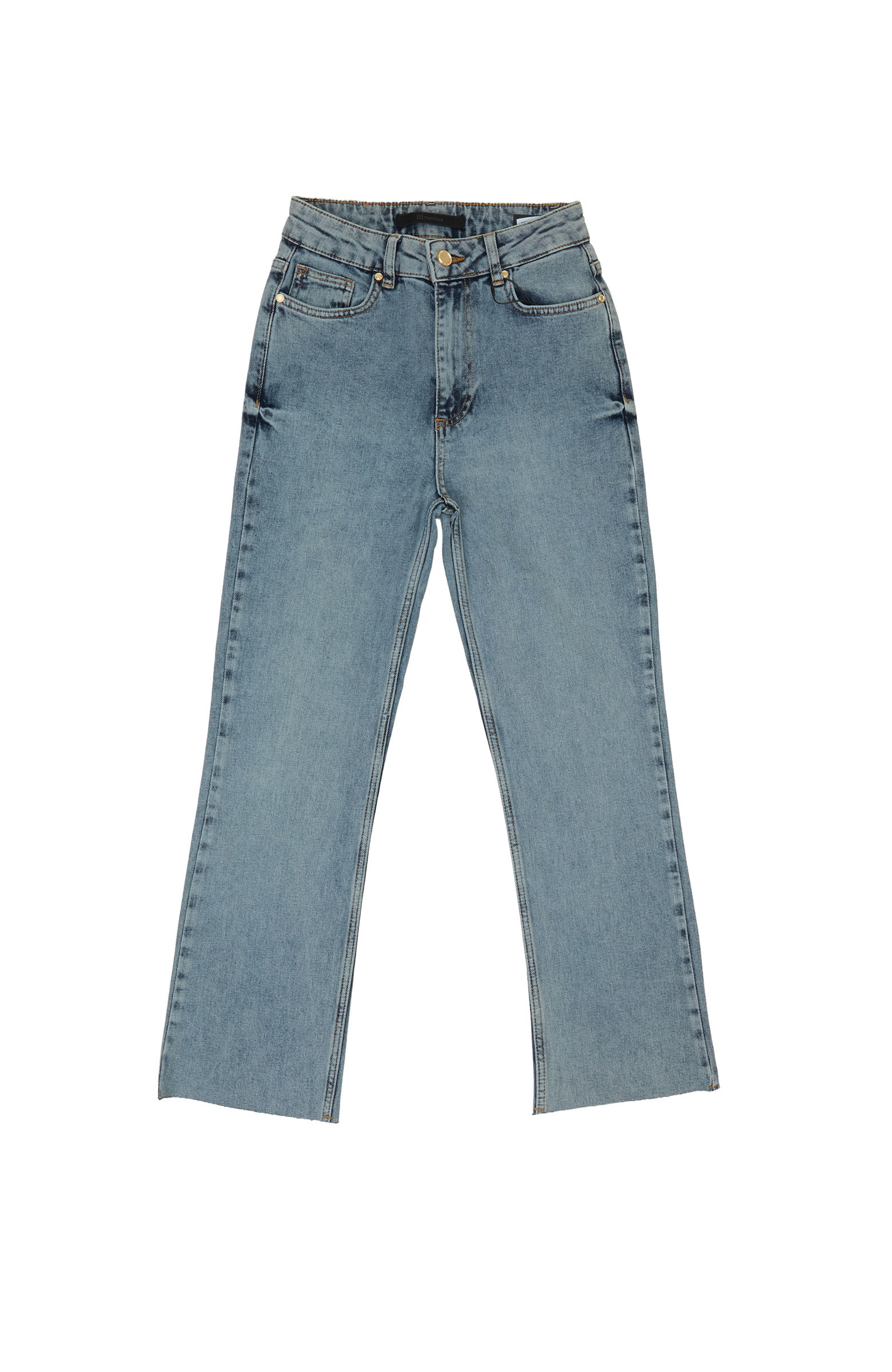 Indigo Kesik Paça Denim Pantolon
