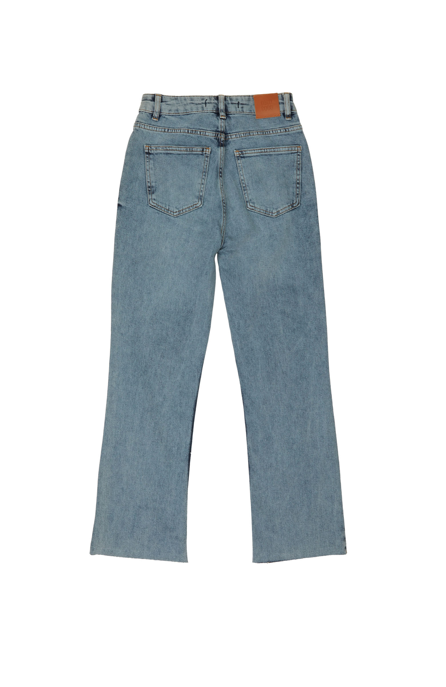 Indigo Kesik Paça Denim Pantolon