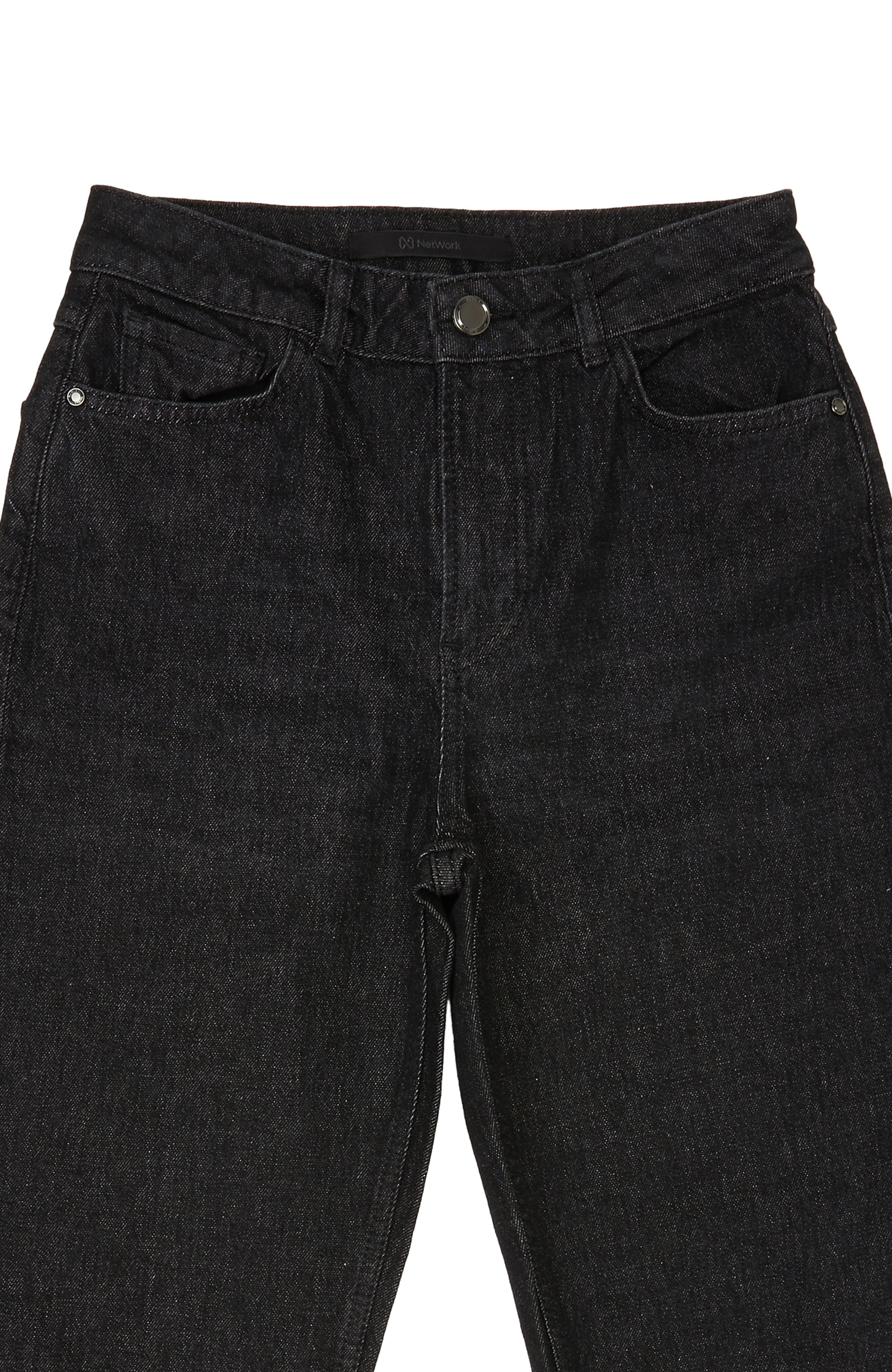 Siyah Mom Fit Denim Pantolon