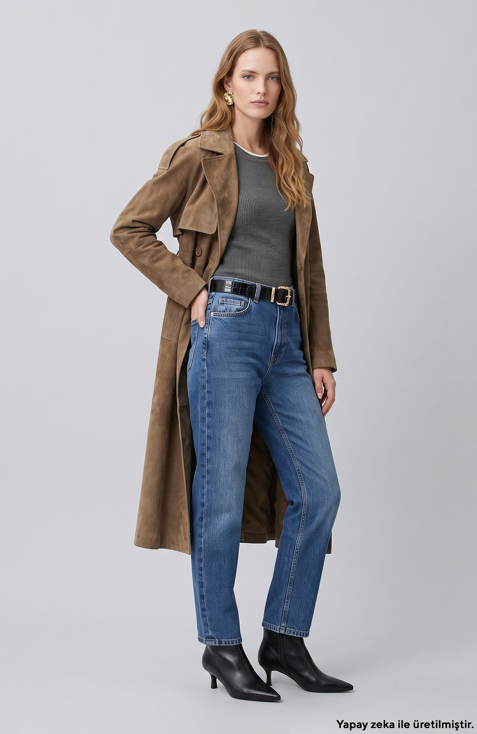 Indigo Mom Fit Denim Pantolon