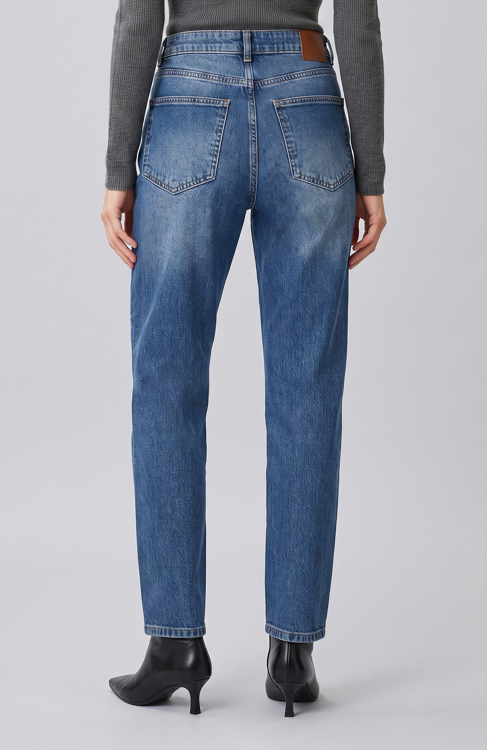Indigo Mom Fit Denim Pantolon