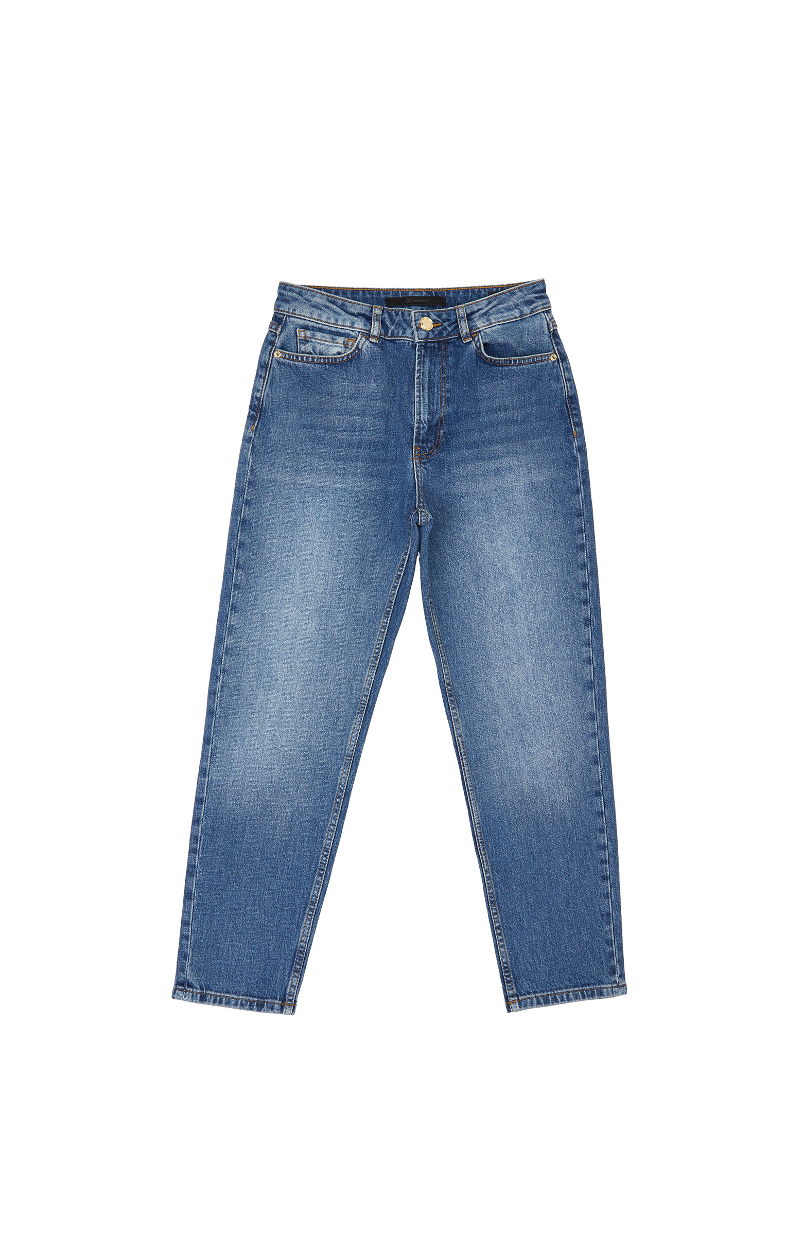 Indigo Mom Fit Denim Pantolon