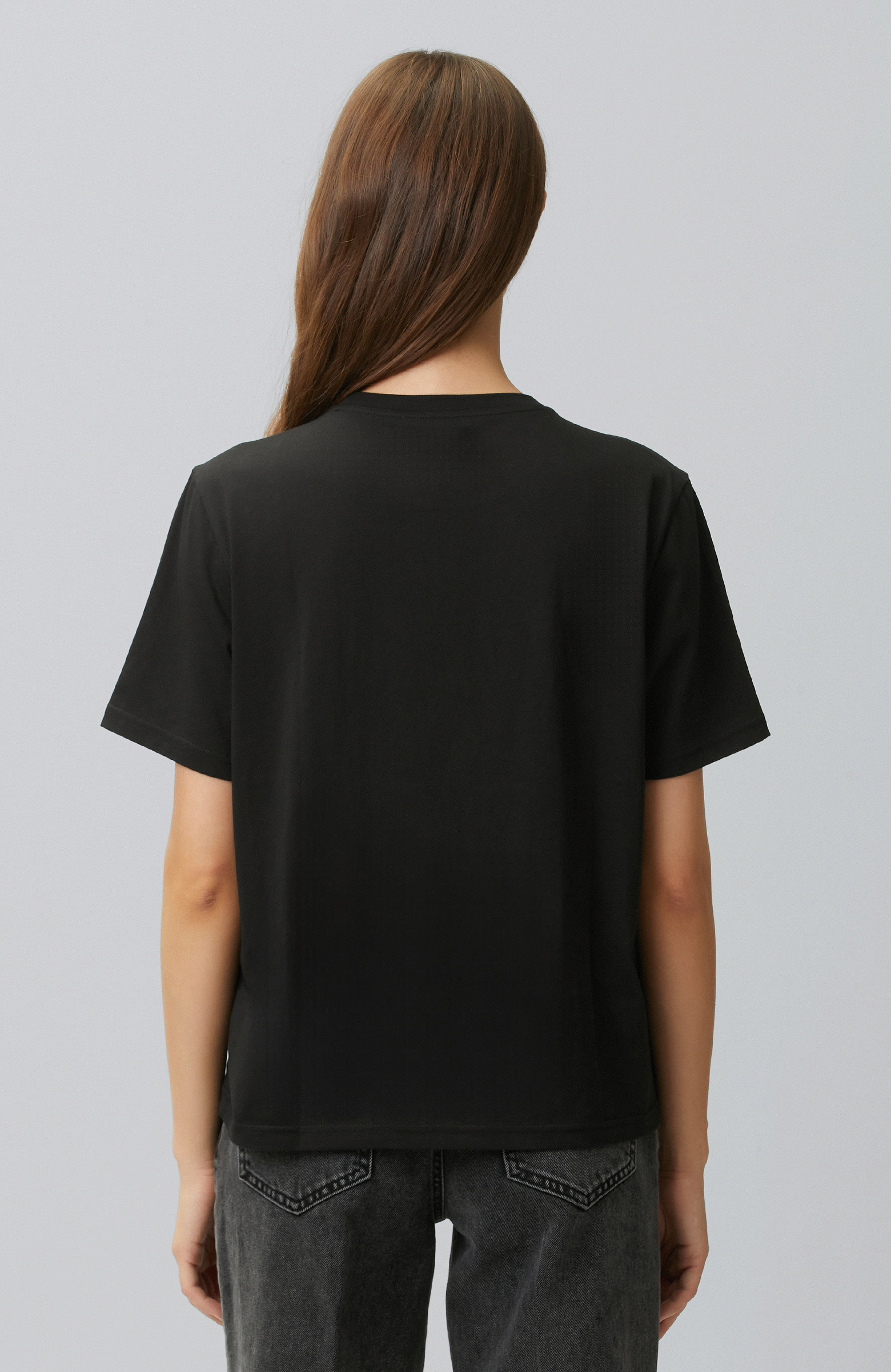 Siyah Aplike Aksesuarlı T-shirt